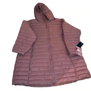 Reebok Women's Midweight Dusty Rose Puffer Coat  sz 3 X